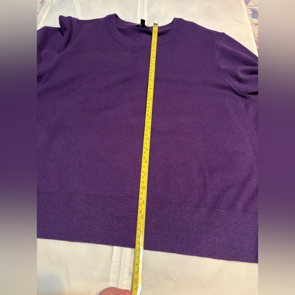 Express Rich Purple Short Sleeve Top - Picture 10 of 12